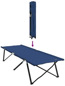 Cama Dobrável com Bolsa Azul em Tecido Oxford 600D