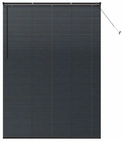 Persiana de Janela com cortinas Outros Manual Preto 160 x 220 cm Alumí