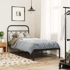 Cabeceira de cama 80 cm metal preto