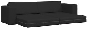 Sofá Cama 2 em 1 Preto 245x150x60.5 cm Tecido