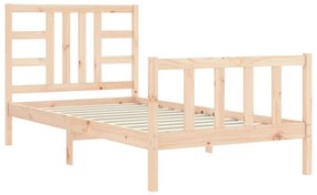 Cama sem colchão 90x200 cm madeira de pinho maciça