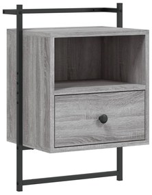 Mesas cabeceira 2 pcs 40x30x61cm deriv. madeira cinzento sonoma