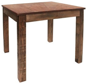 Mesa de jantar mistura de madeiras recicladas 82x80x76 cm
