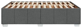 Estrutura de cama sem colchão 140x190 cm tecido cinzento-escuro