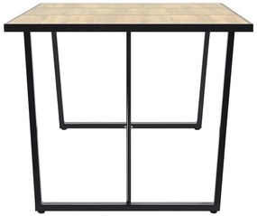 Mesa de jantar 200x100x75 cm MDF cor carvalho
