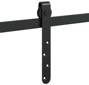 Kit p/ porta de armário deslizante 122 cm aço carbono