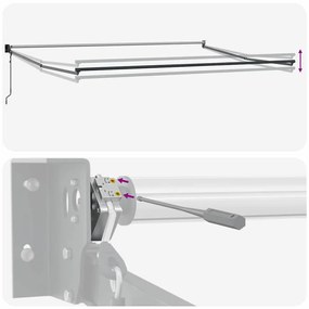 Toldo Retrátil Automático Laranja e Marrom 450x300 cm