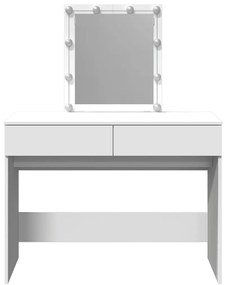 Toucador com LEDs 100x40x130 cm branco