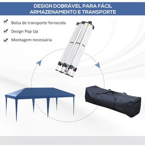 Tenda Dobrável 6x3 Tenda de Jardim Portátil com Bolsa de Transporte Te