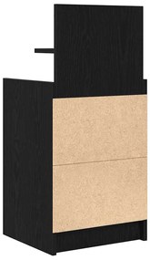 Mesa de cabeceira com 2 gavetas 38x34x80 cm preto