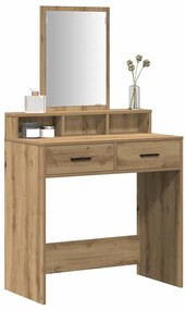Tocador vidaXL com Gavetas Carvalho Artisan 79x41x140 cm