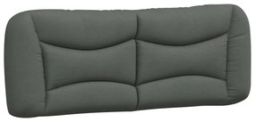 Estrutura de cama sem colchão 180x200 cm tecido cinzento-escuro