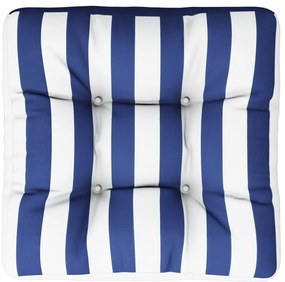 Almofadão p/ paletes 60x61,5x10 cm tecido oxford azul/branco