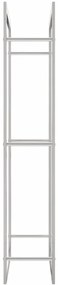 Suporte para lenha 80x28x154 cm aço inoxidável