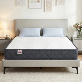 Colchão 140 x 190 cm, colchão para duas pessoas, espuma viscoelástica, 20 cm de espessura, com certificação Oeko-Tex, firmeza média
