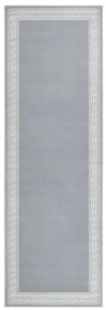 vidaXL Passadeira 100x300 cm polipropileno cinzento com padrão