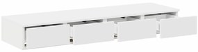 Camas com Gavetas vidaXL Brancas 120x36,5x16,5 cm Madeira Engenheirada