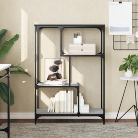 vidaXL Estante 81x36x115 cm derivados de madeira e aço cinzento sonoma