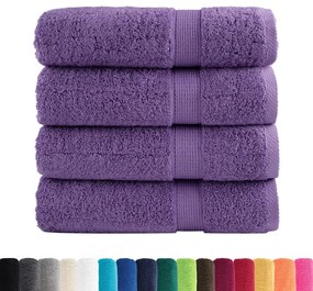 Toalhas de banho premium SOLUND 4 pcs 70x140 cm 600 gsm roxo