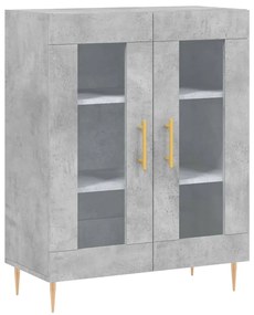 Armário alto 69,5x34x180 cm derivados de madeira cinza cimento