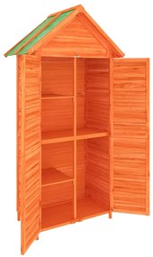 Abrigo p/ ferramentas jardim 89x52,5x175 pinho maciço castanho