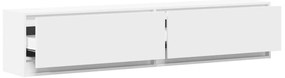 Móvel de parede para TV com luzes LED 180x31x38 cm branco