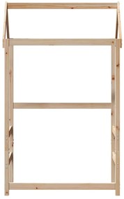 Telhado de cama infantil 118x70x176,5cm madeira de pinho maciça