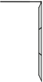 Divisória de chuveiro preto 90x195 cm vidro ESG escuro