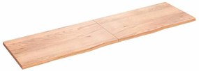 Prateleira de parede 220x60x(2-4) cm carvalho tratado castanho