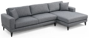 Sofá-Cama de Canto Nordic – Cinzento Escuro – 303 cm x 160 cm