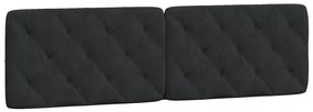 Estrutura de cama com luzes LED 180x200 cm veludo preto