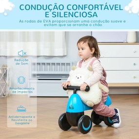 HOMCOM Andador para bebés acima de 18 meses tipo quadriciclo com 4 Rod