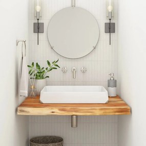 VidaXL Bancada de casa de banho quadrada 60x60x2,5 cm acácia maciça