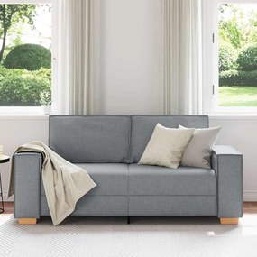 Sofá de 2 lugares cinza claro 140 cm Tecido