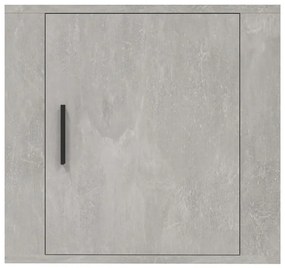 Mesas de cabeceira de parede 2 pcs 50x30x47 cm cinzento cimento