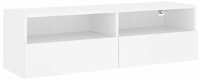 Móvel de parede p/ TV 100x30x30 cm derivados de madeira branco