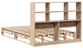 Cama com estante sem colchão 135x190 cm madeira maciça