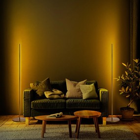 Candeeiro de Pé Only – Dourado – Diâmetro 30 cm x Altura 153 cm