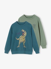 Lote de 2 sweats BMX, para menino azul-petróleo