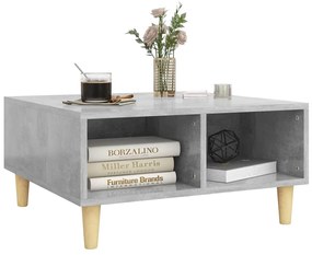 Mesa de centro 60x60x30 cm derivados de madeira cinza cimento