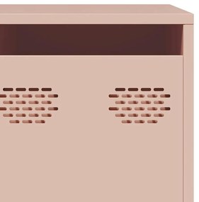 Móvel de TV 202x39x43,5 cm aço laminado a frio rosa