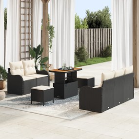 Conjunto de Sofá de Jardim vidaXL de 8 Peças com Almofadas Rattan Pret