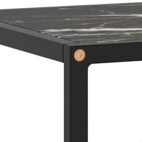 Móvel de TV 120x40x40 cm vidro mármore preto