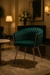 Cadeira Widny Golden Veludo - Verde