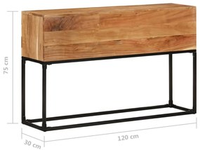 Mesa consola 120x30x75 cm madeira de acácia maciça