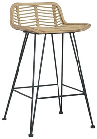 Cadeiras de bar 2 pcs vime genuíno