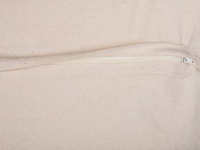 Conjunto de 2 almofadas em algodão creme e preto 45 x 45 cm DEADNETTLE Beliani