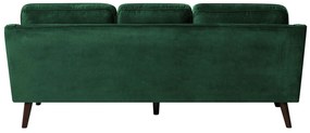 Sofá de 3 lugares em veludo verde LOKKA Beliani