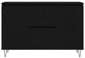 Buffet vidaXL Madeira de Carvalho Preto 101,5x35x70 cm