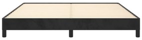 Estrutura de cama sem colchão 180x200 cm veludo preto
